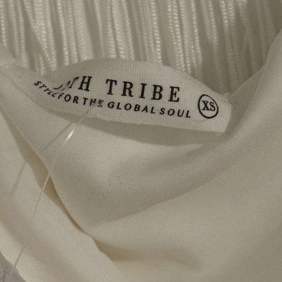 12th Tribe White Fringe Midi Skirt - Picture 4 of 4